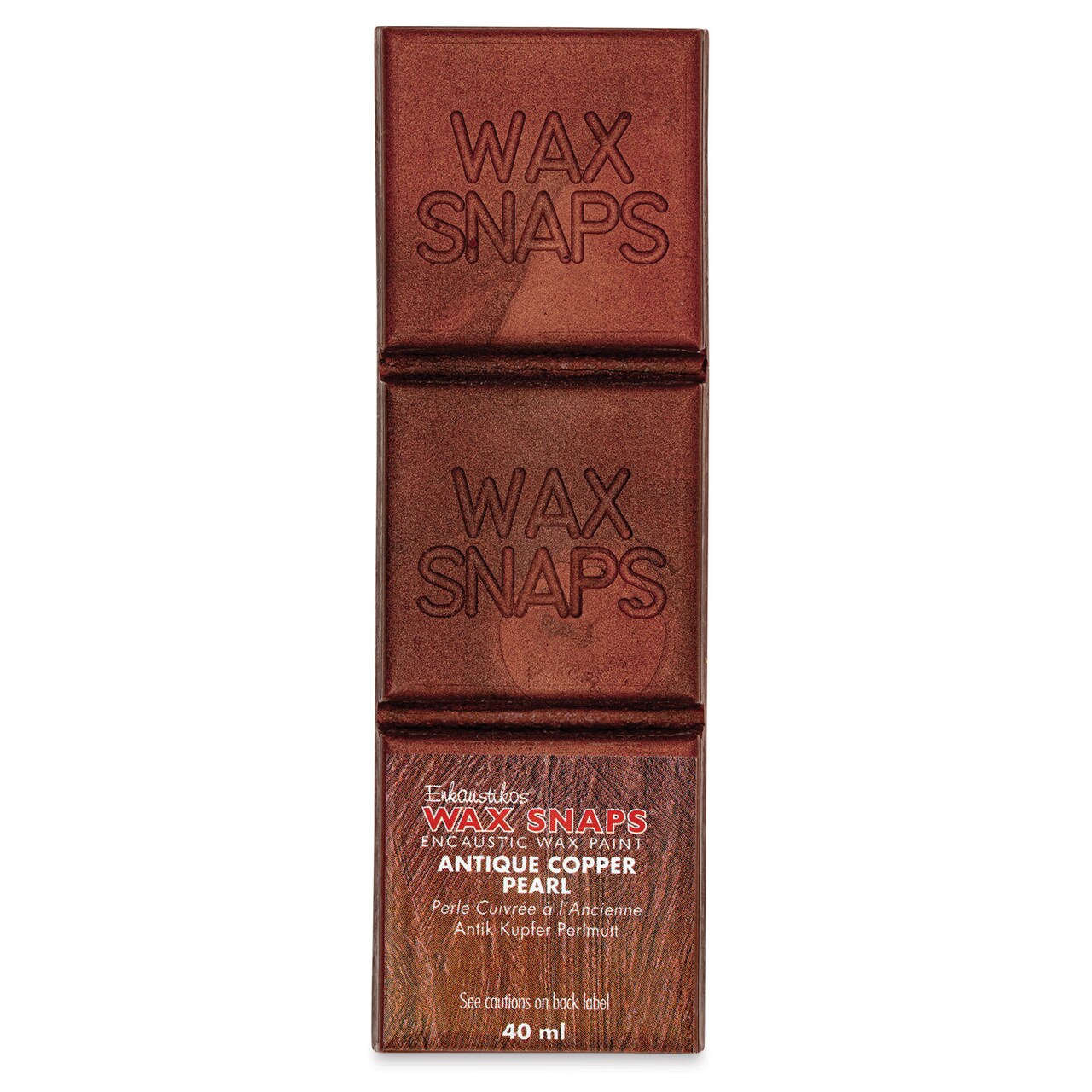Enkaustikos Wax Snaps Encaustic Paints - Antique Copper Pearl, 40 ml cake